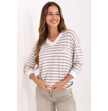 Bluzka Model RV-BZ-A791.53 White/Beige - Relevance