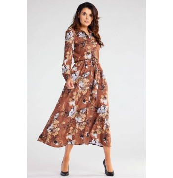 Sukienka Model A467 Brown Pattern - awama