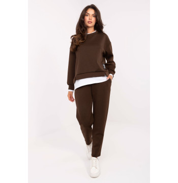 Spodnie Komplet Model IT-KMPL-9237.46 Dark Brown - Rue Paris