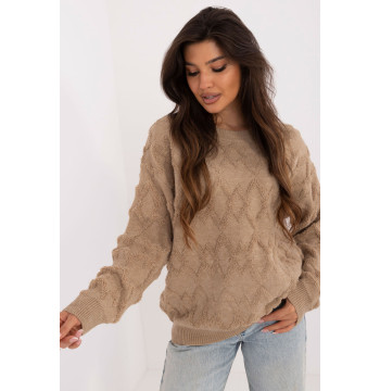 Sweter Damski Model AT-SW-2361.61 Dark Beige - AT