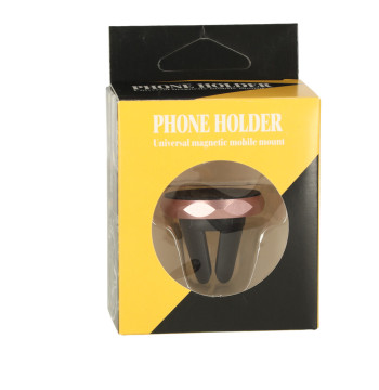 Uchwyt magnetyczny do telefonu holder samochodowy na kratkę wywiew różowy