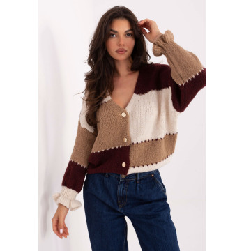 Sweter Damski Model MI-SW-0903.87 Bordo - Rue Paris