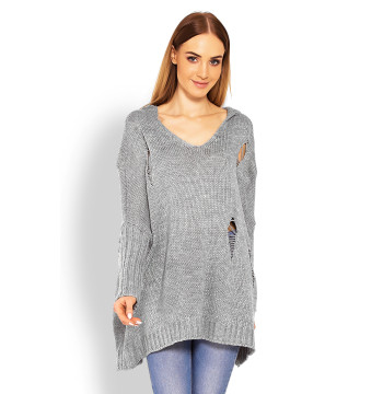 Sweter Damski Model 30055 Grey - PeeKaBoo