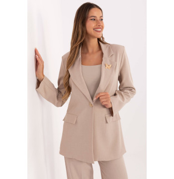 Marynarka Model IT-MA-FL8315.85 Beige - Rue Paris