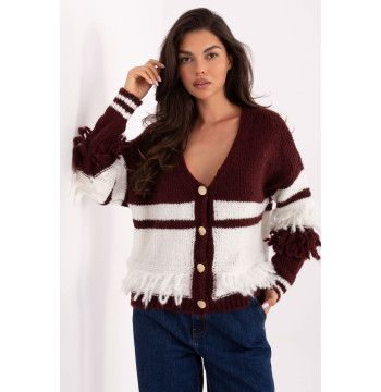 Sweter Damski Model MI-SW-3211.31 Bordo - Italy Moda