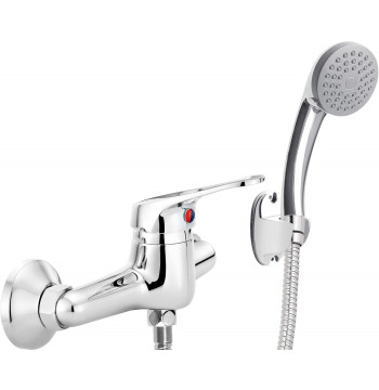 Bateria prysznicowa ścienna z zestawem prysznicowym BYU_041M 5907650801061