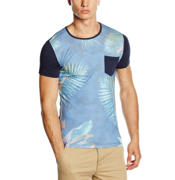 T-shirt Męski Model 17163 Blue/Navy - YourNewStyle