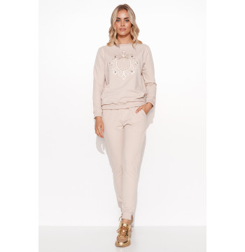 Spodnie Komplet Model M738 Light Beige - Makadamia