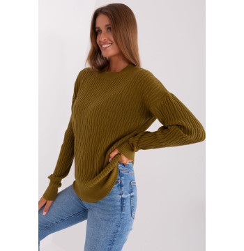 Sweter Damski Model AT-SW-2338.14P Oliwka - AT