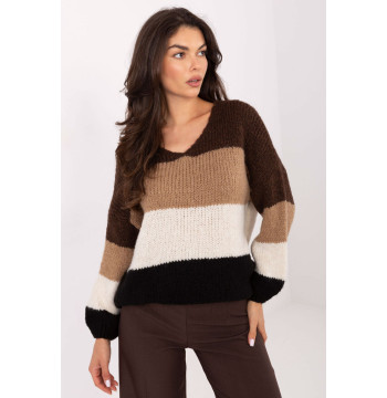 Sweter Damski Model MI-SW-0409.85 Brown - Rue Paris