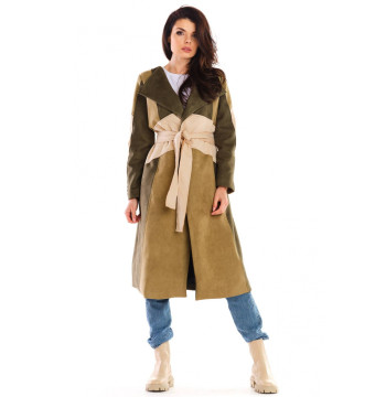 Płaszcz Damski Model A463 Khaki - awama