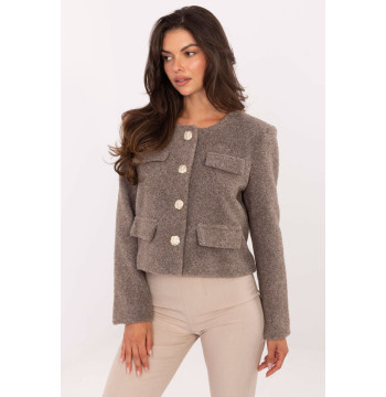 Żakiet IT-KR-FL9586.64 Dark Beige - Rue Paris