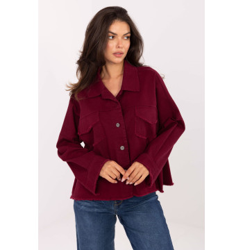 Koszula Damska Model IT-KS-FL5779.87 Bordo - Rue Paris