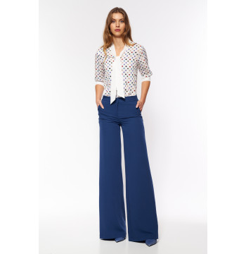 Spodnie Kobaltowe spodnie palazzo SD95 Cobalt - Nife
