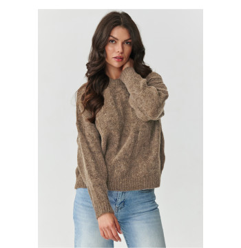 Sweter Damski Model S169 Tabacco - Makadamia