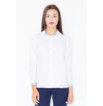 Koszula Damska Model M491 White/Blue - Figl