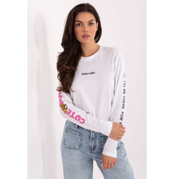 Bluzka Model D12022M02688B White - Sublevel
