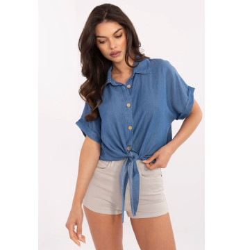 Koszula Damska Model MO-KS-231876.27 Dark Blue - Italy Moda