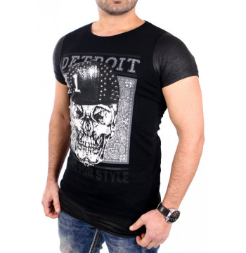 Tshirt Męski Model 17168 Black - YourNewStyle