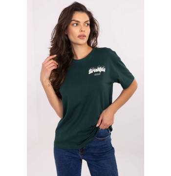 Tshirt Damski Model D12022M02645R Dark Green - Sublevel