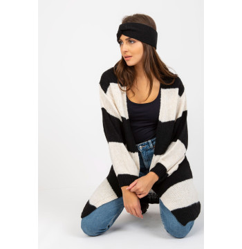 Sweter Kardigan Model TW-SW-BI-M3022.29X White/Black - Och Bella