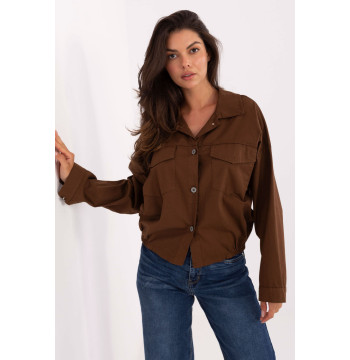 Koszula Damska Model IT-KS-FL9273.86 Brown - Rue Paris
