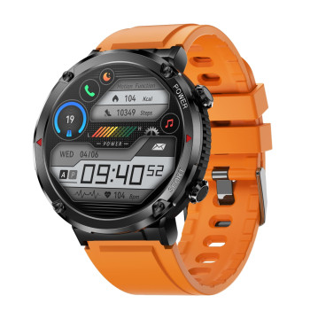 Smartwatch Gravity GT21-2 + Pomarańczowy Pasek Silikonowy