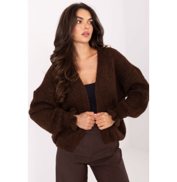 Sweter Kardigan Model MI-SW-0904.82 Dark Brown - Rue Paris
