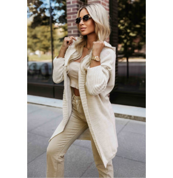 Sweter Kardigan Model 629-1 Beige - Numoco