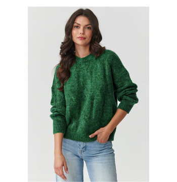 Sweter Damski Model S169 Bottle Green - Makadamia