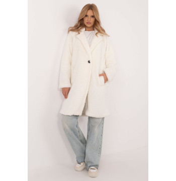 Płaszcz Damski Model DHJ-PL-19991.93P Ecru - Italy Moda