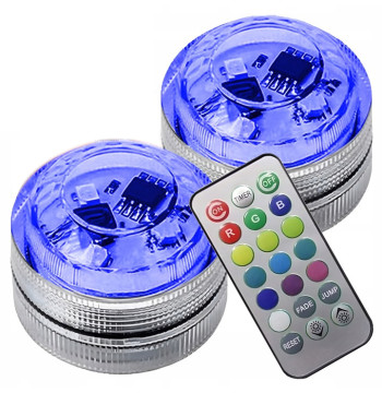 2 x Lampka Oświetlenie Lampa RGB Led Pilot do Wnętrza Samochodu Auta Basenu