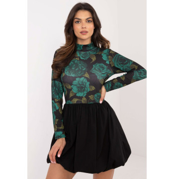 Sukienka Model DHJ-SK-19959.35 Black/Green - Italy Moda