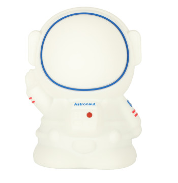 Lampka nocna dla dzieci silikonowa dotykowa miękka 8 LED USB RGB biała astronauta