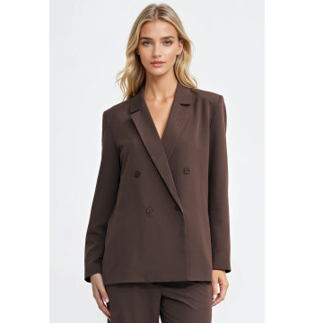 Marynarka oversize dwurzędowa Z88 Brown - Nife