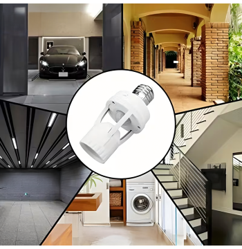 Oprawka Gniazdo Żarówki z Czujnikiem Ruchu 360° Gwint E27 60W Sensor Oprawa