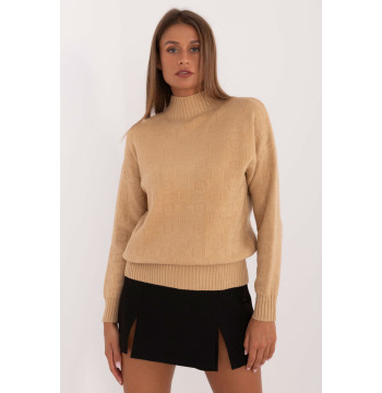 Sweter Damski Model AT-SW-2339.54 Light Camel - AT