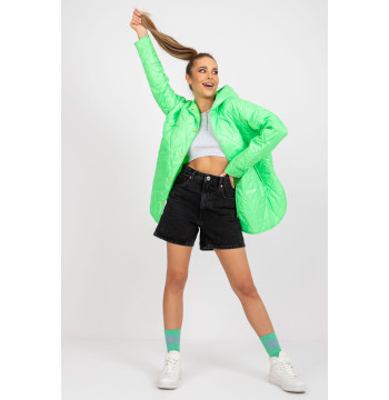 Kurtka Damska Model RV-KR-004.95P Fluo Green - Rue Paris