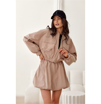Kurtka Damska Model Paula BEZ KUR0030 Beige - Roco Fashion