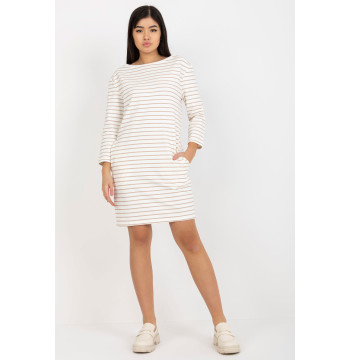 Sukienka Model LO-SK-LK-259.23X Ecru - Rue Paris