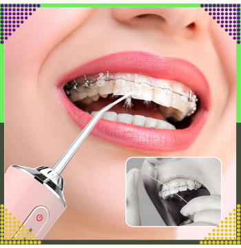 Irygator do Zębów Bezprzewodowy Dentystyczny Mocny 4 Dysze 3 Tryby 220 ml