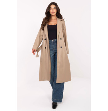 Płaszcz Damski Model IT-PL-A8393.81 Beige - Rue Paris