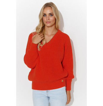 Sweter Damski Model S140 Orange - Makadamia