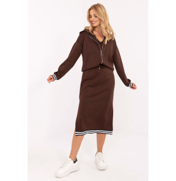 Sukienka Komplet Model IT-KMPL-9719.64 Dark Brown - Rue Paris