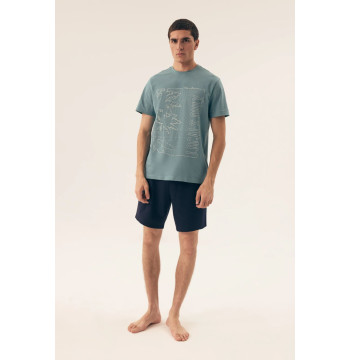 Piżama Męska Model Surf 42598-77X Green - Henderson
