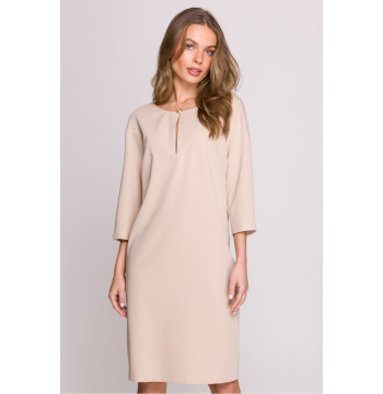Sukienka Model S394 Beige - Stylove