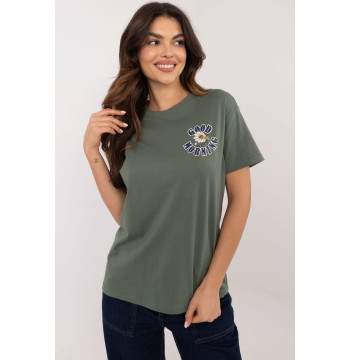 Tshirt Damski Model D12022AC02645F Khaki - Sublevel