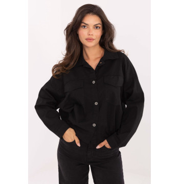 Koszula Damska Model IT-KS-FL9273.86 Black - Rue Paris