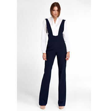 Granatowy kombinezon z szelkami KM19 Navy - Nife
