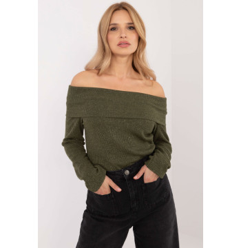 Sweter Damski Model DHJ-SW-A2449.33 Khaki - Italy Moda